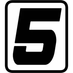Barracuda Sticker Cijfer -5- (per stuk)