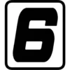 Barracuda Sticker Cijfer -6- (per stuk)