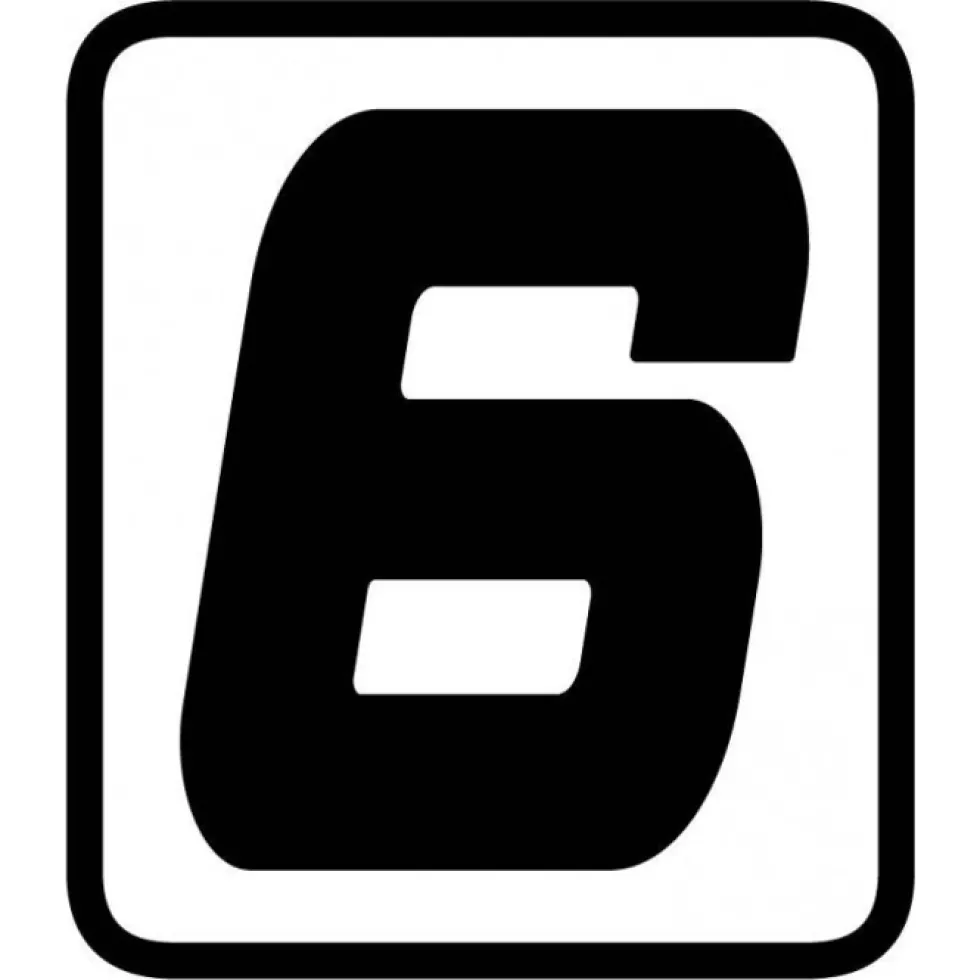 Barracuda Sticker Cijfer -6- (per stuk)