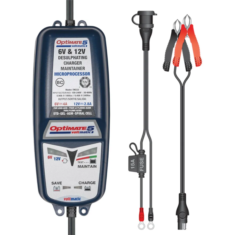 Tecmate Optimate 5 Voltmatic 6V 12V Acculader